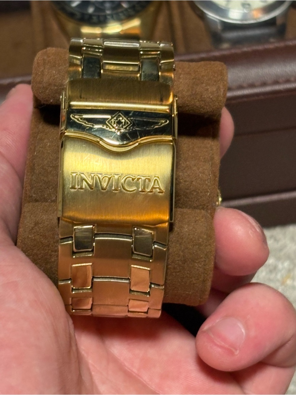 Invicta mens 0073 Pro diver Quartz Chronograph Blue Dial Watch - Picture 6 of 8